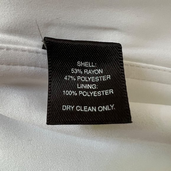 White House Black Market Strapless Dress White Fit Flare Pockets WHBM size 8 - Picture 10 of 11